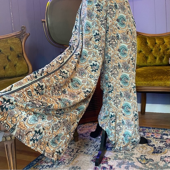 Vintage Zury Floral Boho Silk Halter Jumper Size One Size - Picture 4 of 8